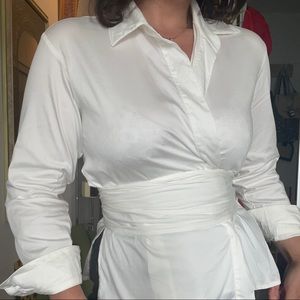 Y2K Donna Karan WRAP AROUND BLOUSE